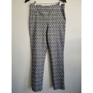 Joseph Ribcoff Plaid W/ Velvet Polka Dots Women's Pants Size 12 Made In Canada